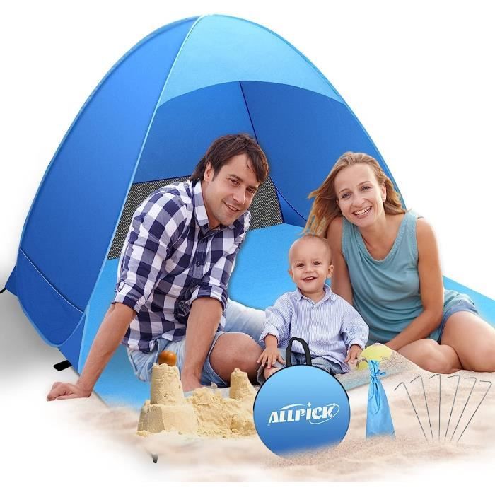 Tente De Plage Pop Up Active Era - UPF 50+ - Pour 2-3 Personnes - Orange Avec Sac Et Piquets