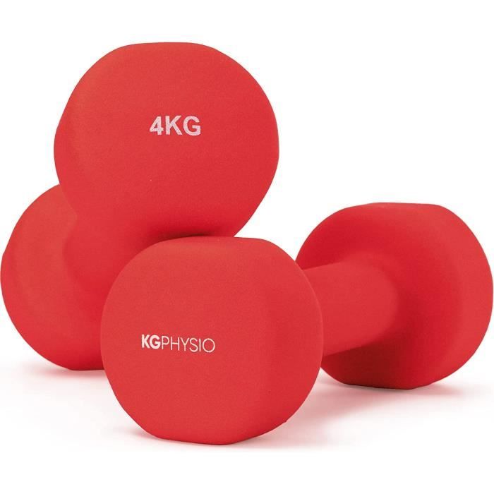 Haltères En Néoprène Antidérapant 1kg Ou 2kg - Lot De 2 Pour Fitness Maison