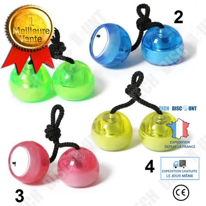 TD® Lot de 4 pièces de Yoyo Jouets de doigts Lumineux Ballons jeu de doigt Finger LED Balls/ Multicolore - Jeu Doigt Récréation
