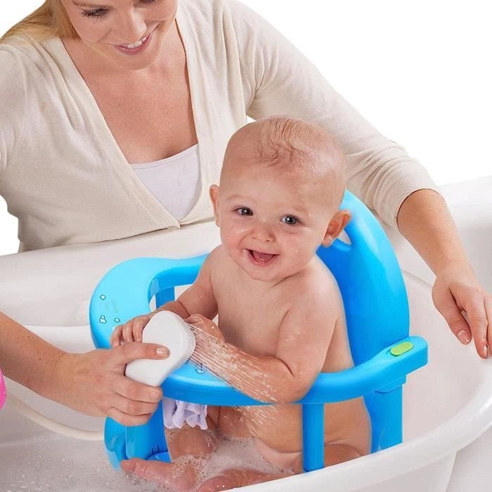 Ensemble de baignoire pour bébé XXL - 84 cm - Avec bouchons - Fond  antidérapant - Support - Siège de bain - Siège de bain - Poubelle à couches  - Pot +