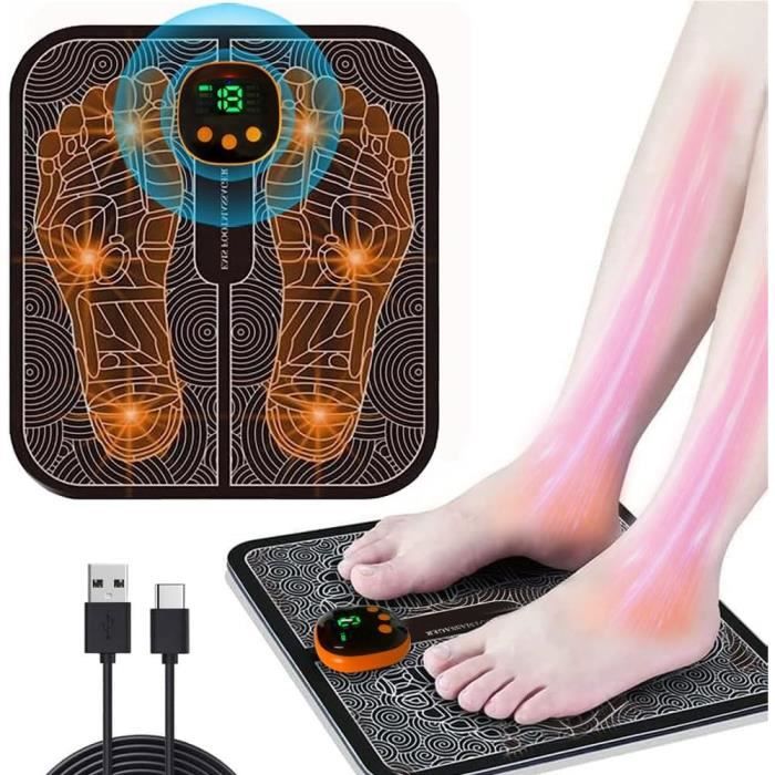 😍Tapis de massage des pieds à impulsion micro-électrique EMS