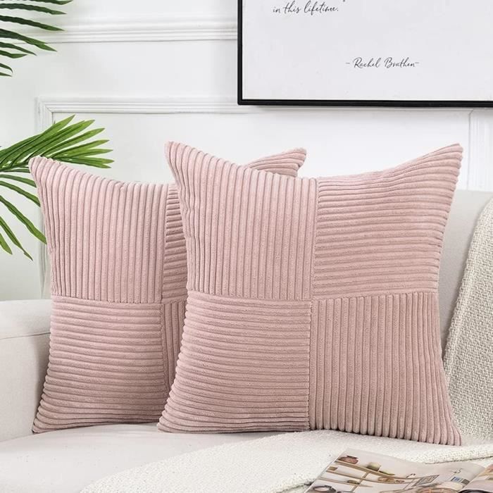 Housse de coussin lin brodé MALAGA Harmony - Haomy | La Madeleine Deco