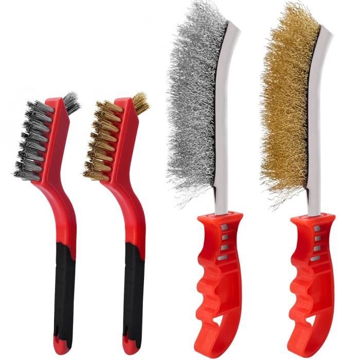 Lot De 4 Brosses Nettoyage Tuyaux - 1m Longueur - Acier Inoxydable - Pour Pailles, Éviers, Frigos