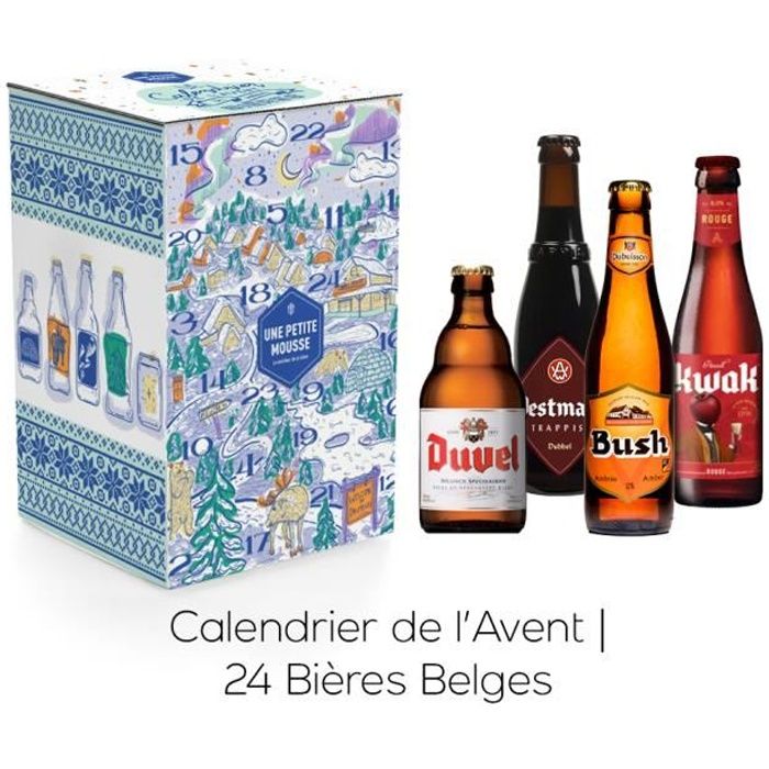 Calendrier de l'Avent de 24 bières belges La cave Cdiscount