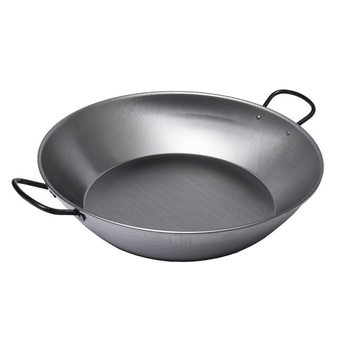 plat à paëlla - la valenciana - diamètre 50 cm - acier poli