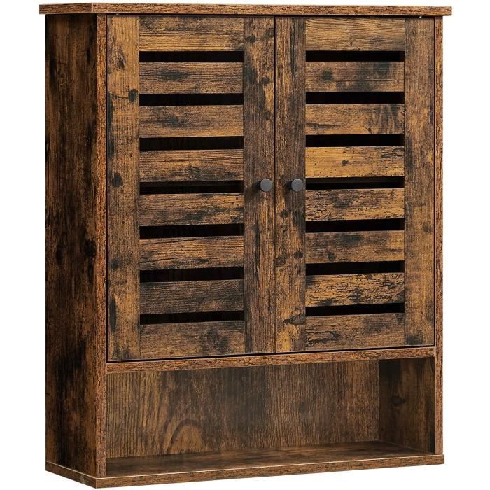 Armoire murale salle de bain - VASAGLE - compartiment - 60 x 20 x 70 cm - Marron rustique Armoire murale salle de bain - VASAGLE - compartiment - 60 x 20 x 70 cm - Marron rustique