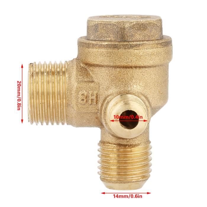 Clapet Anti-Retour QWORK - Filetage 1" DN25 - Laiton, Pour Eau, Chauffage & Air Comprimé
