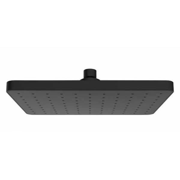WENKO Pommeau de douche italienne tête de douche effet pluie anticalcaire nettoyage automatique plastique 250x170 mm noir