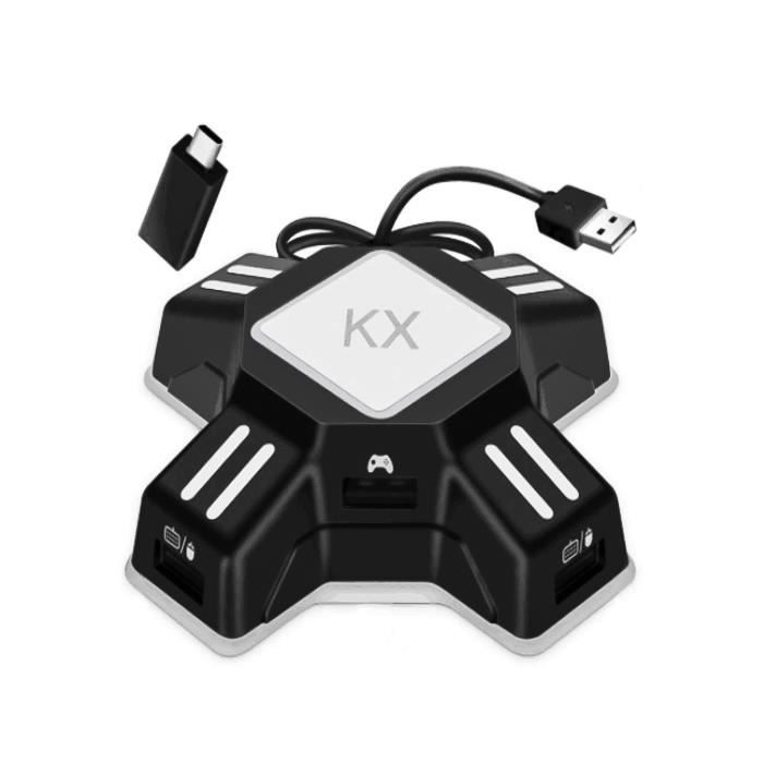 Convertisseur de clavier de souris USB 2.0 adaptateur de contrôleur de jeu Compatible avec Xbox Series X/S/ PS5 / Xbox One / Switch