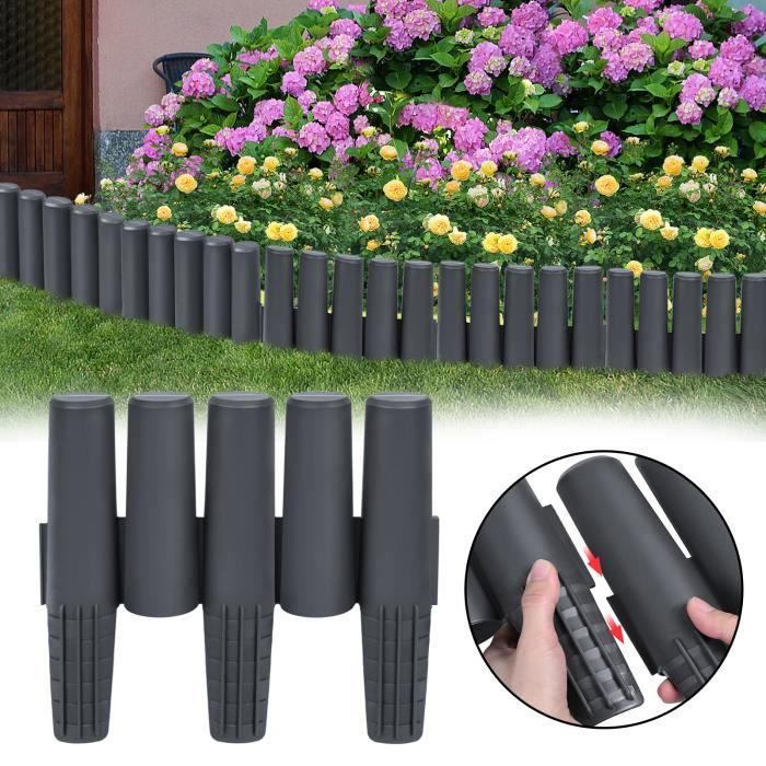 Lot De 3 Piquets Décoratifs Pour Jardin FONDOTIN - Ornements En Fer Colorés Pour Pots Et Massifs Piquets Décoratifs Jardin