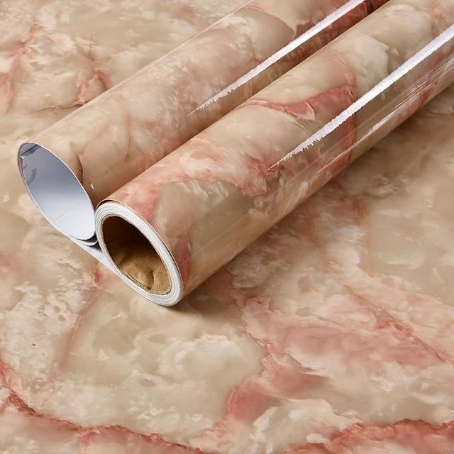 Papier peint Marbre Rouge épais mat à décoller et à colle