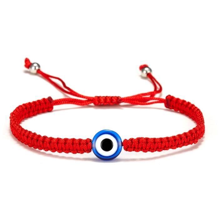 Evil Eye 1 Bracelet Porte Bonheur Hamsa En Fil Rouge Pendentif Turc Bleu Breloque Mauvais œil Pour Femmes Et Hommes Bijoux D Achat Vente Maillon De Bracelet Bracelet Porte Bonheur