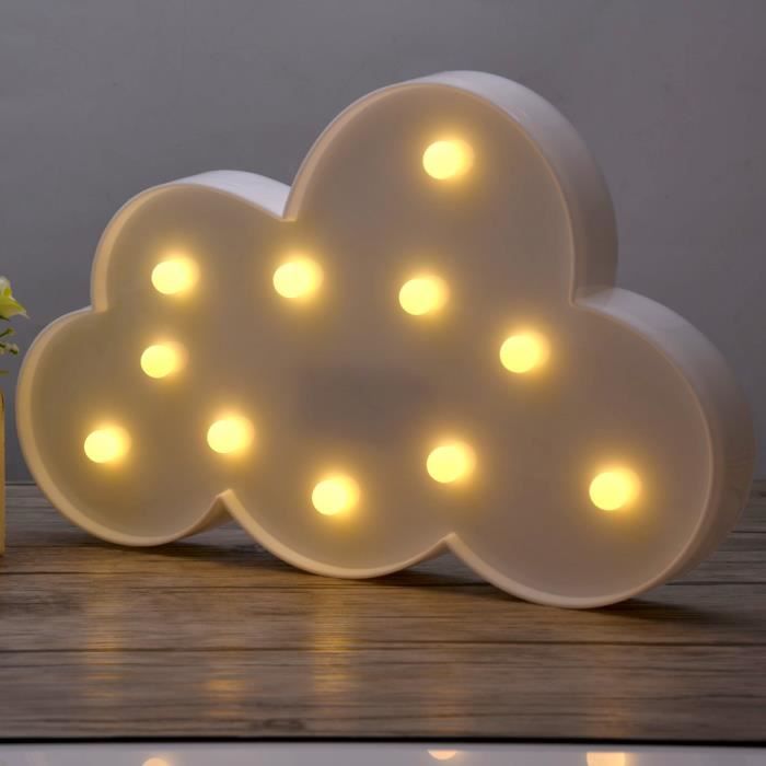 Nuage Led Lampe De Nuit Enfant Bebe Lampe A Poser Decoration Pr Chambre Bureau Cdiscount Maison