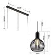 Kit Plafonnier En Fer Vintage Pour Lustre - Chaîne Robuste Et Plaque De Montage Noire