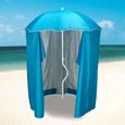 Parasol de plage léger visser tente protection uv GiraFacile 200 cm Zeus, Couleur: Turquoise-1