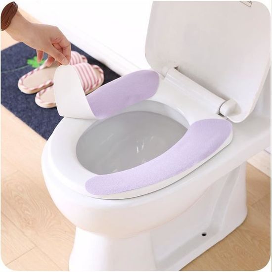 ABATTANT WC Purple Coussin de siege de toilette en fibre artificielle 4 couleurs doux et confortable en pate lavable pour sall Cdiscount Bricolage