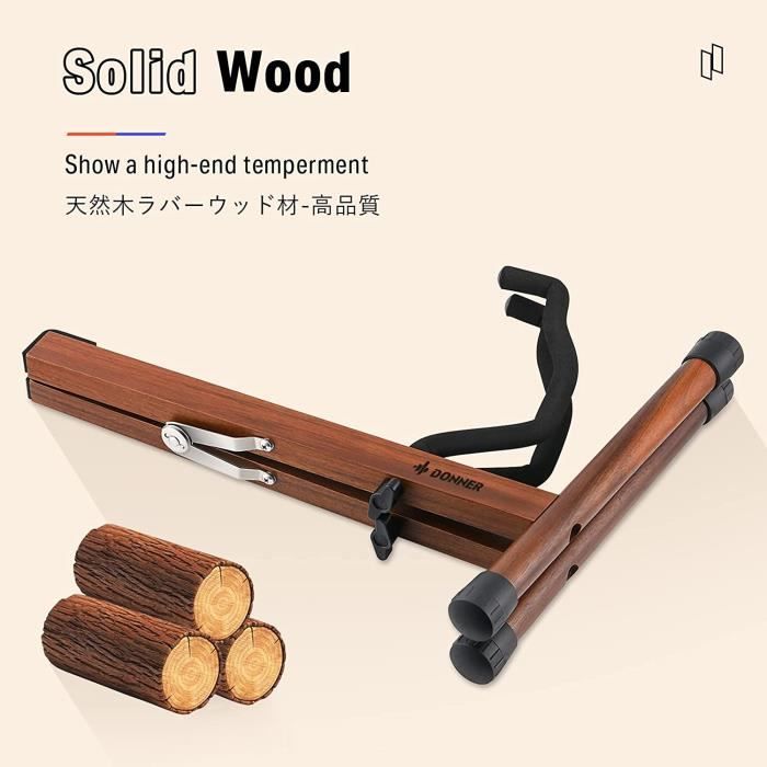 Support de guitare en bois de bambou, support d'affichage pour plusieurs basses, support de guitare en bambou avec éponge douce, support de rangement