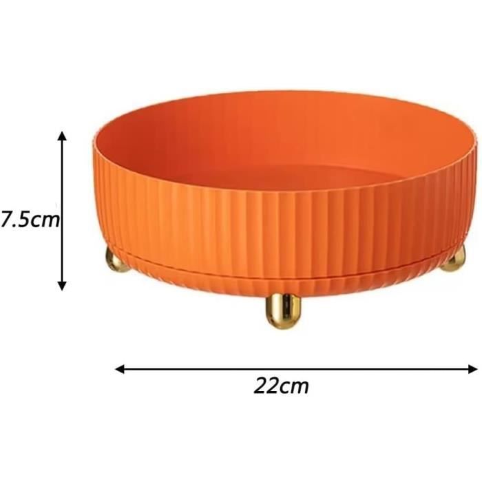 Lot De 2 Plateaux Tournants Acryliques 10 Cm - Lazy Susan Transparent, Roulement à Billes - Pour épices, Cosmétiques, Organisation