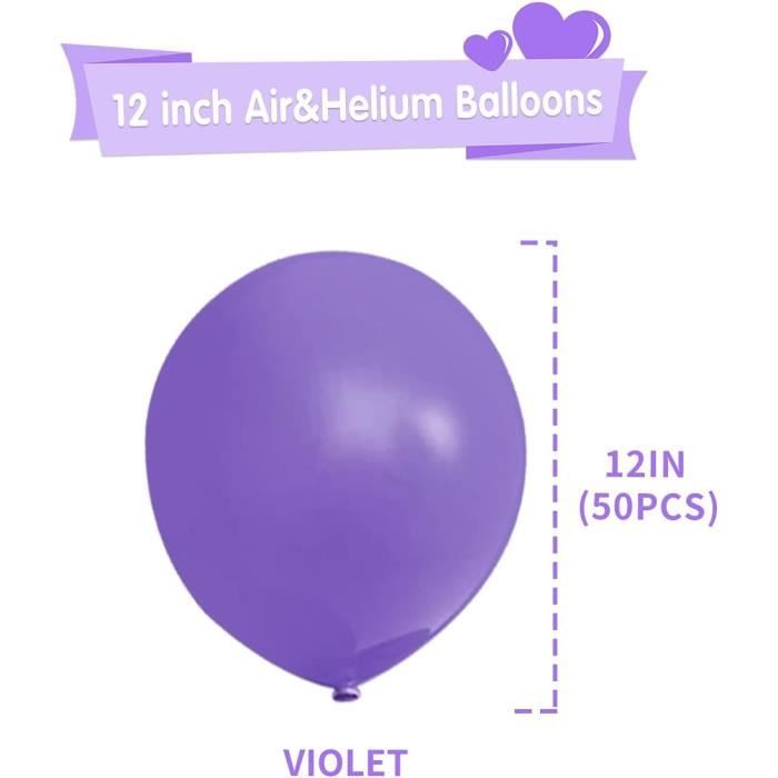 8 Ballons violet nacré 30cm