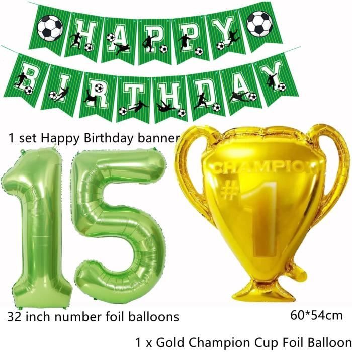 Ballons Anniversaire 15 ans Or, 40 Pouces Foil Ballon Chiffre 15 Numero 15 Anniversaire, Géant Ballon Helium Numéro 15 Or Ballons Décoration pour
