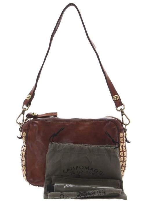 CAMPOMAGGI Sac à épaule bandoulière marron en cuir pour
