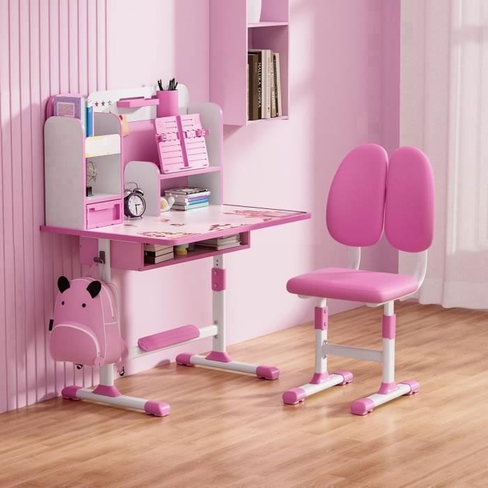 Ensemble Bureau et Chaise pour Enfants avec Hutch - Table d'Écriture en Ensemble Bureau et Chaise pour Enfants avec Hutch - Table d'Écriture en