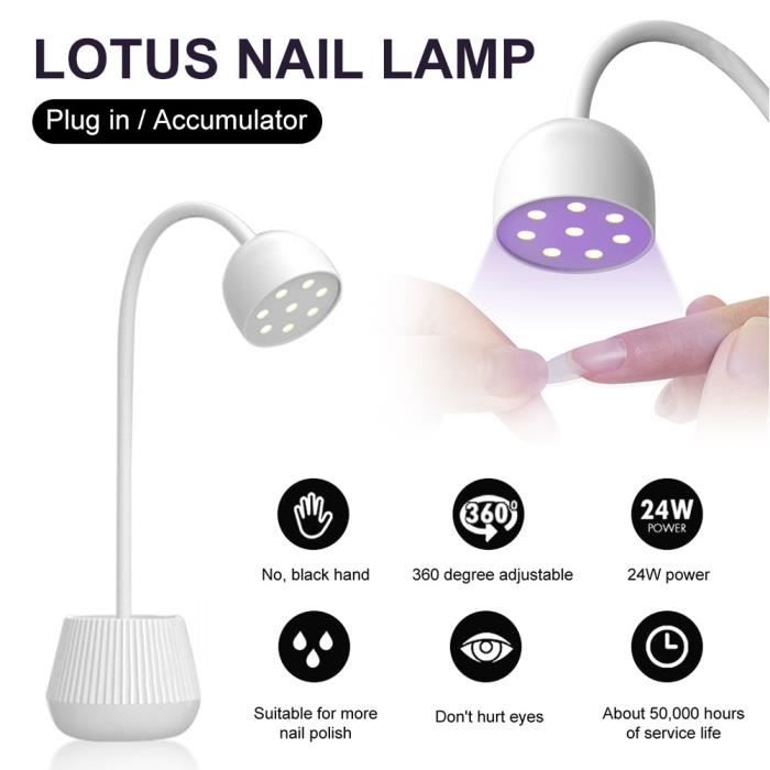 Mini lampe de luminothérapie portative pour la taille des ongles, stockage  d'énergie, lampe ronde pour les ongles, charge – acheter les meilleurs