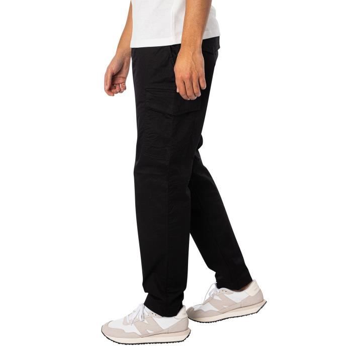 Pantalon Cargo Logo Encadr Replay Homme Noir Cdiscount