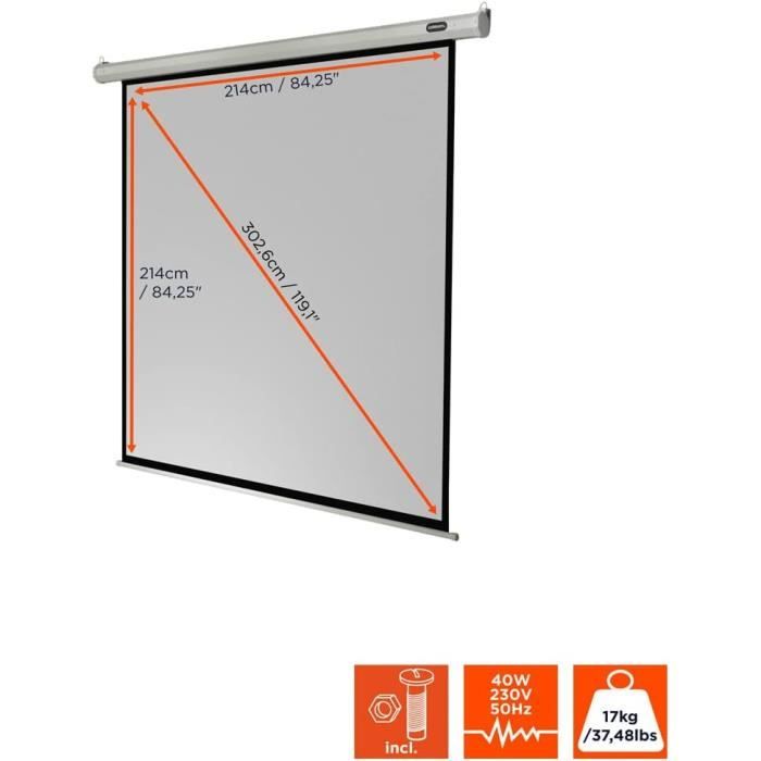 Pariszhuo Écran Motorisé Economy Pour Le Home-Cinéma Et Les ...