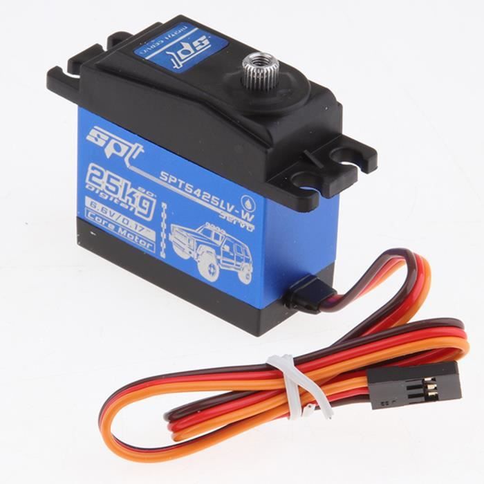 Alomejor Servo RC 7,5 Kg Couple Élevé – Engrenages Métal – Support Aluminium – Pour Traxxas TRX4M 1/18 – DC 4,8-8,4V