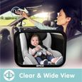 Onco Miroir Voiture Bébé – 100 % Incassable pour Siège Arrière – Conduite Sécurisée en Surveillant Votre Enfant – Essentiel pou A8-2