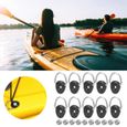Atyhao Anneau en D 10set D boucle d'arrimage accessoire de dossier avec vis pour canoë-kayak-2