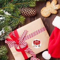 500 Étiquettes Cadeaux Autocollantes Noël - 12 Motifs Festifs, Rouleaux Prédécoupés, Personnalisation À/De - 8