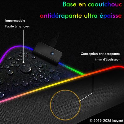 Tapis De Souris De Raccourci Clavier Windows Et Excel XXL Ordinateur Bureau Tapis De Bureau De Jeu En Caoutchouc Antidérapant Clavier De Jeu Longue Tapis De Table