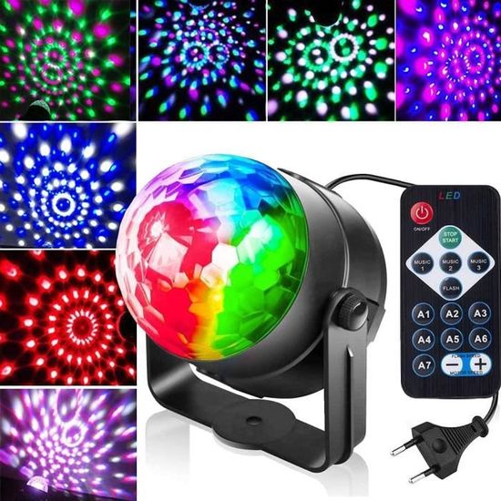 Boule Disco LED ENONEO - 16 Couleurs, Bluetooth, USB - Pour Fête, Anniversaire, Mariage - Ambiance Lumineuse