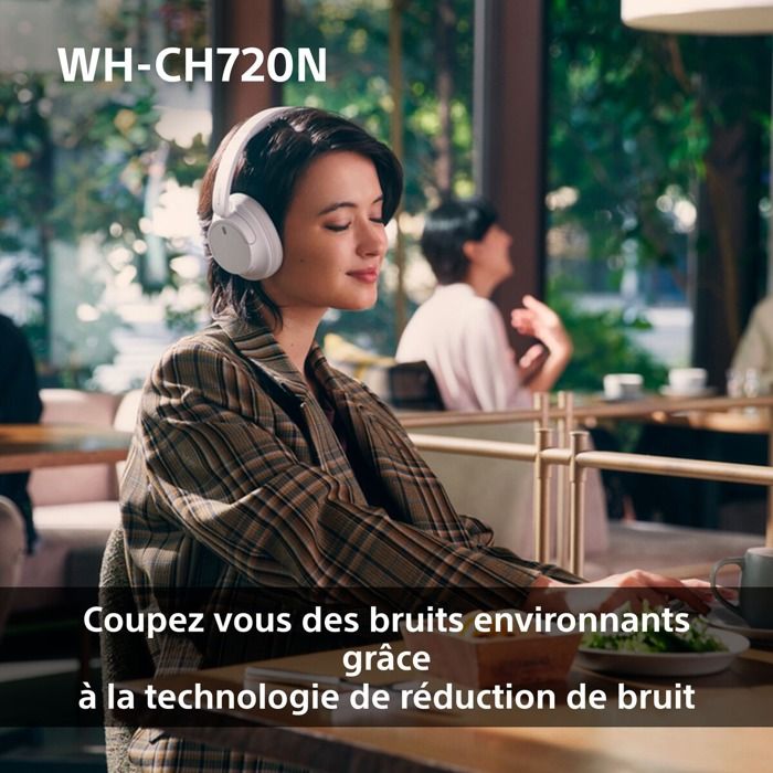 Casque Bluetooth Sony WH-CH720N - Réduction De Bruit, 35h Autonomie, Micro Intégré, Rose - Pour Musique Et Appels