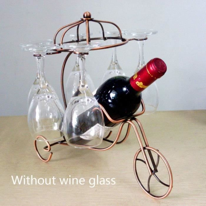 Porte-bouteille à Vin Vintage en Forme de Chariot Porte-Bouteille