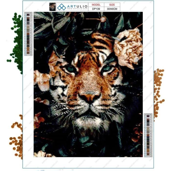 ZEELANNA Chat sous l'arbre Diamond Painting Kit Complet, Diamond Painting, Diamant Painting, Peinture Diamant, Broderie Diamant Adulte, Tableau Perle Diamant, Murale Décoration 30x40cm Animaux