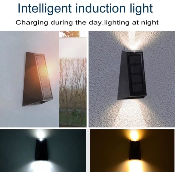 Applique murale LED solaire intelligente et imperméable