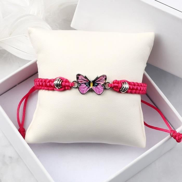 Nayyana 2 pièces bracelets BFF, bracelets assortis papillons, bracelets d' amitié faits main, bracelet ajustable pour meilleurs amis, cadeaux de bijoux, violet+bleu Nayyana 2 pièces bracelets BFF, bracelets assortis papillons, bracelets d' amitié faits main, bracelet ajustable pour meilleurs amis, cadeaux de bijoux, violet+bleu