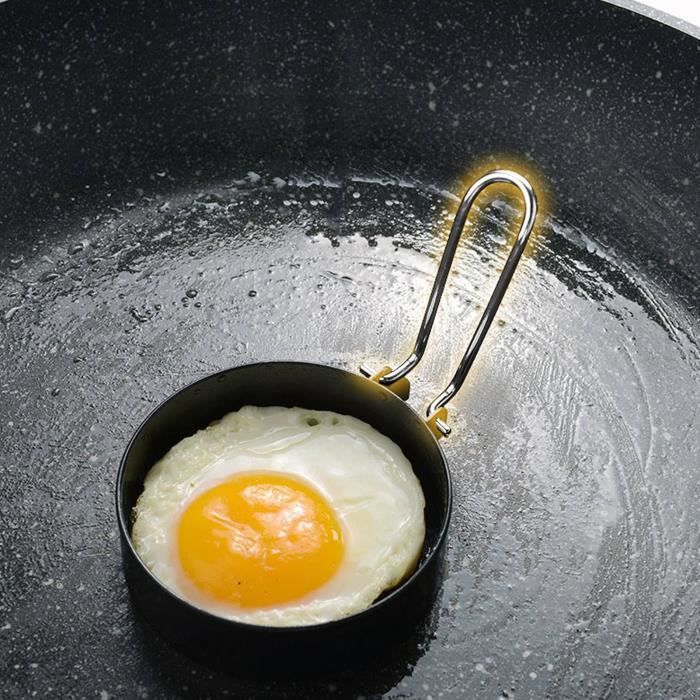 Moule à œufs, anneau à œufs, œuf au plat, moule à œufs, pour la poêle avec  brosse en