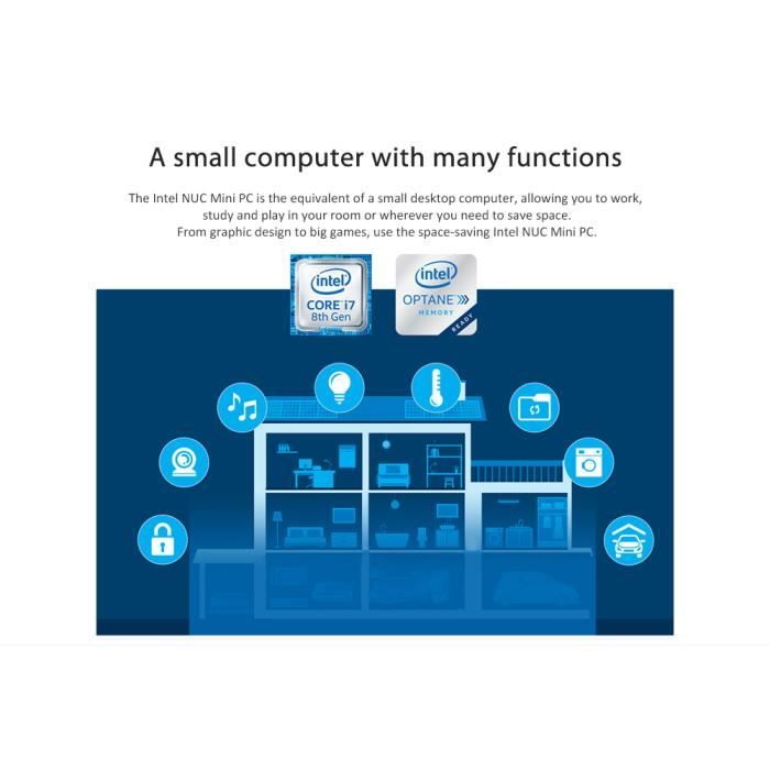 Mini PC Windows 10 4k-Intel NUC8i7BEH Core i72