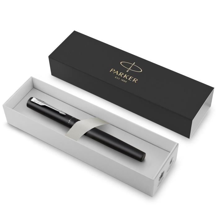 Parker stylo plume Vector XL | Laque turquoise métallisée sur laiton | Plume fine avec recharge d'encre bleue | Coffret cadeau Parker stylo plume Vector XL | Laque turquoise métallisée sur laiton | Plume fine avec recharge d'encre bleue | Coffret cadeau