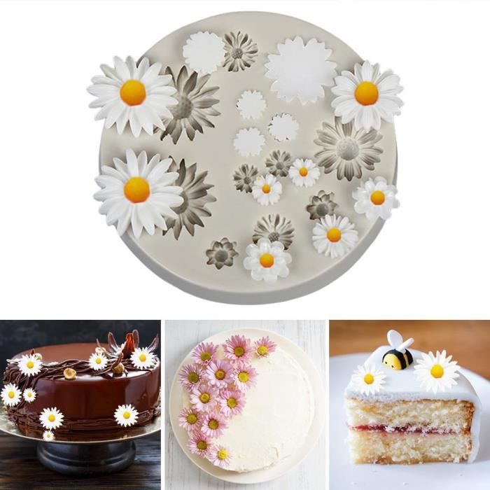 Moules à Fleurs En Silicone Pour Bougies, Fondant, Chocolat - Lot De 8 Formes Différentes