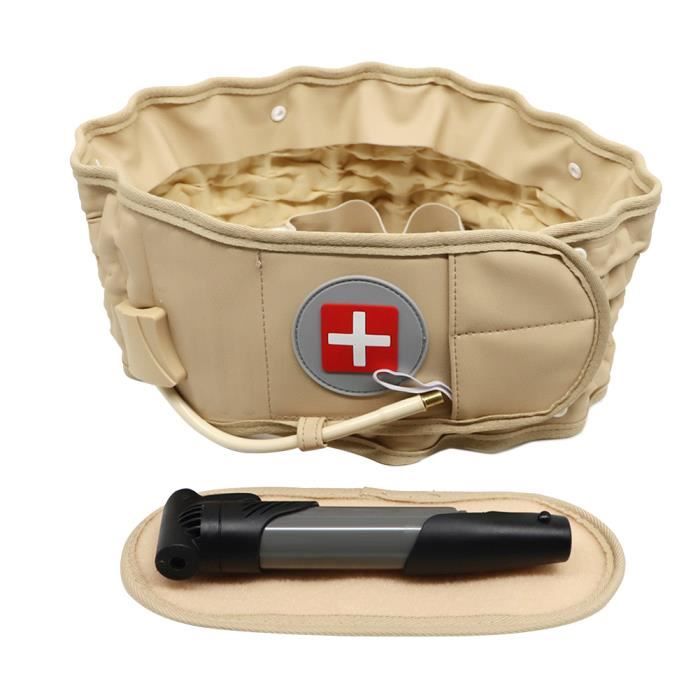 Zerodis Ceinture gonflable lombaire Ceinture dorsale de décompression,  soutien de la colonne lombaire, parapharmacie roulant