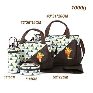 Lot De 4 Sacs à Langer Maman Bébé - Bleu Clair - Toile Cirée - Style Bandoulière Anime
