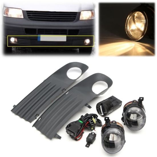 VW T5 2009 Facelift Phare Antibrouillard Feux Phares /& Grilles+Kit Câblage