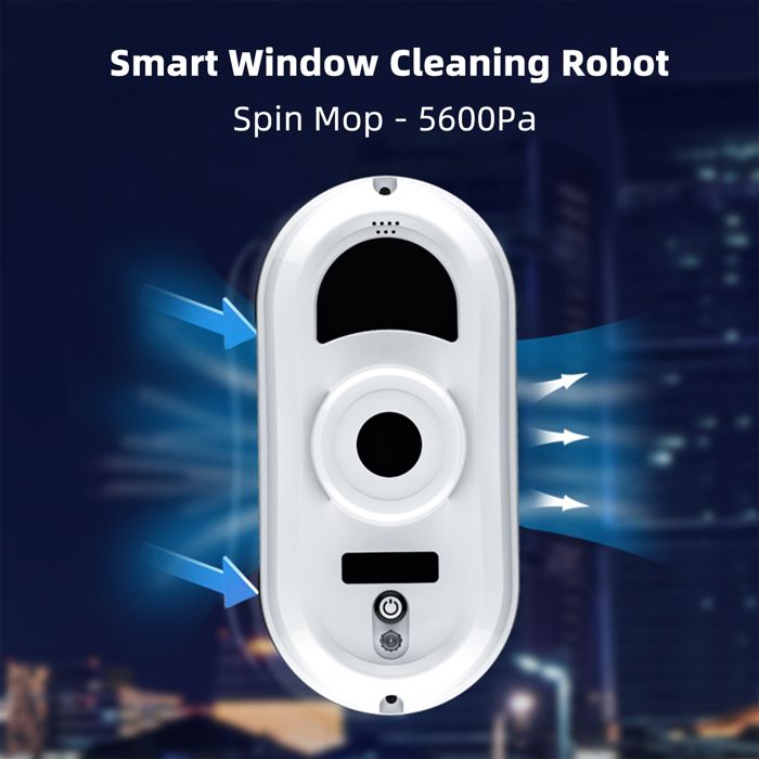 Robot Nettoyeur De Vitres 5600Pa – 3 Modes, Navigation Smart, Sécurité, 10 Chiffons, Télécommande