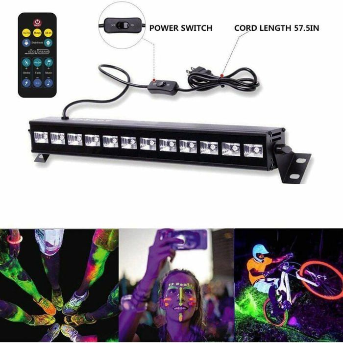 Lampe UV 45W - Barre Lumière Noire 385-400nm - Étanche IP66 - Pour Fêtes, Halloween & Décoration