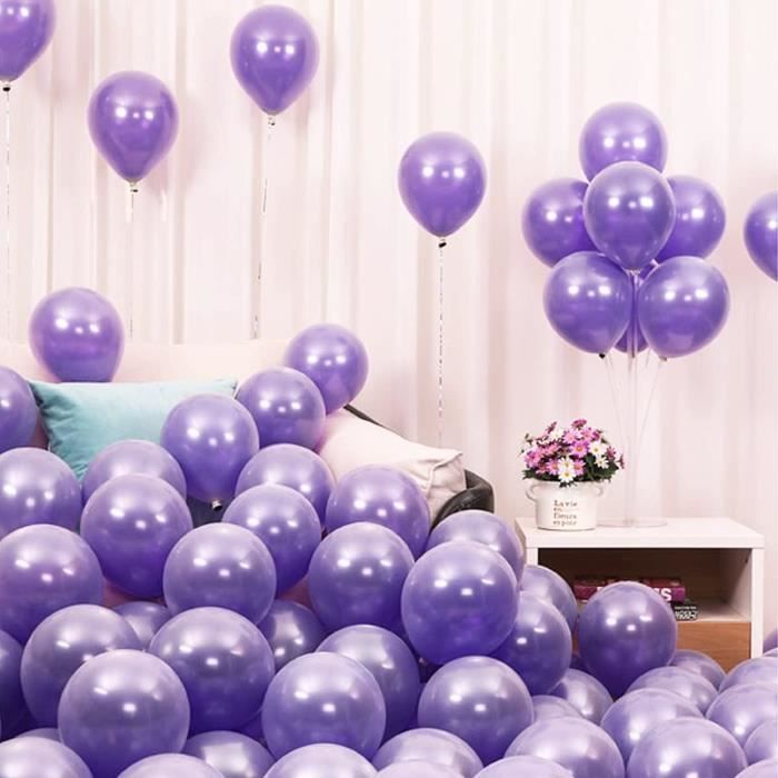 50 Ballons Glossy violet 30 cm - Dagées Anahita